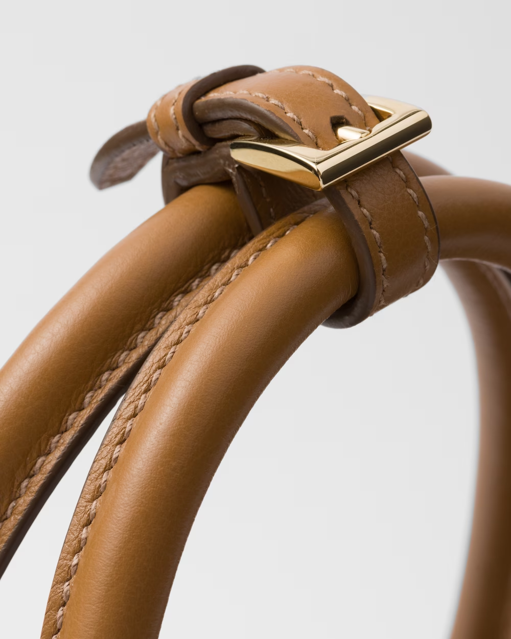 Prada Buckle large leather handbag with belt